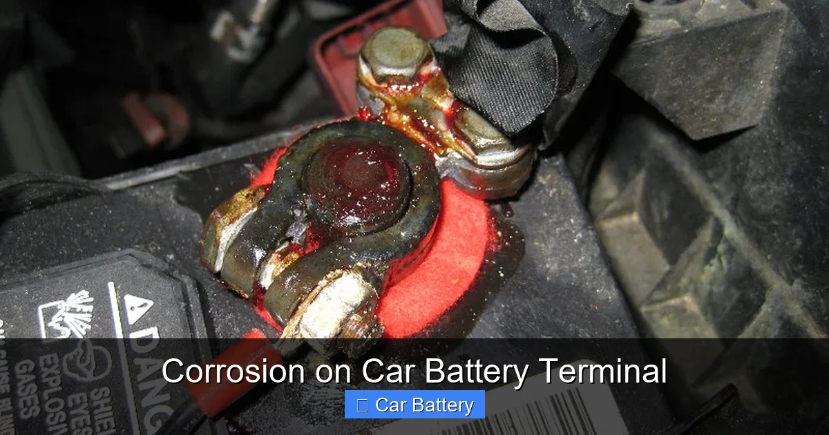 Corrosion on Car Battery Terminal