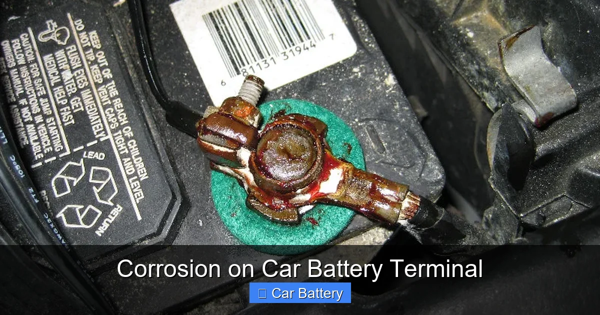 Corrosion on Car Battery Terminal
