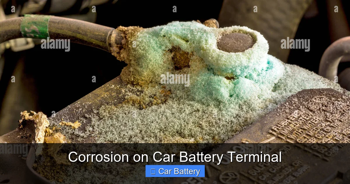 Corrosion on Car Battery Terminal