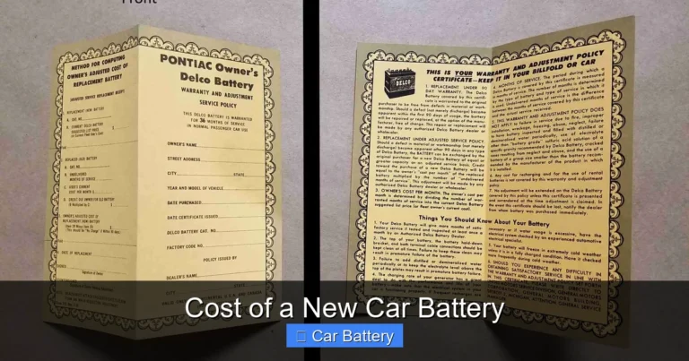 Cost of a New Car Battery