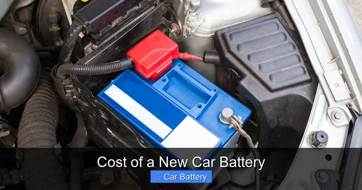 Cost of a New Car Battery