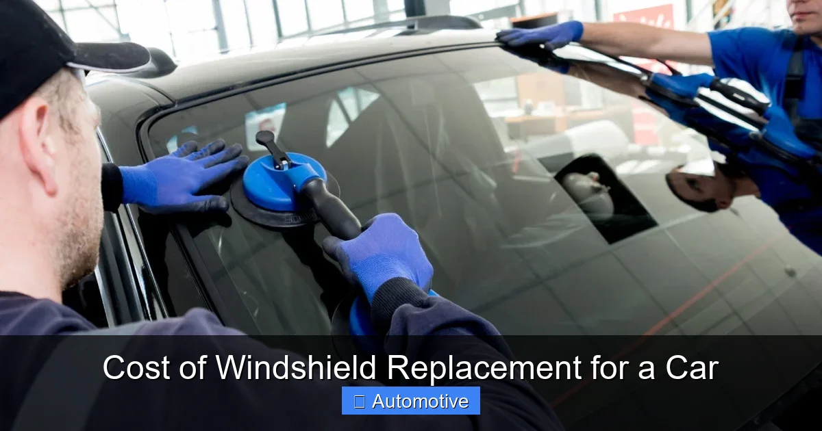 Cost of Windshield Replacement for a Car
