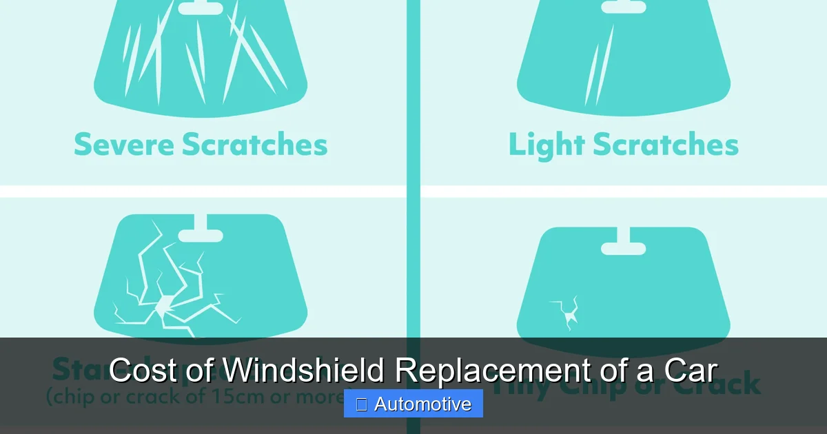 Cost of Windshield Replacement of a Car
