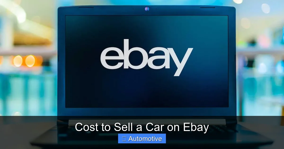 Cost to Sell a Car on Ebay