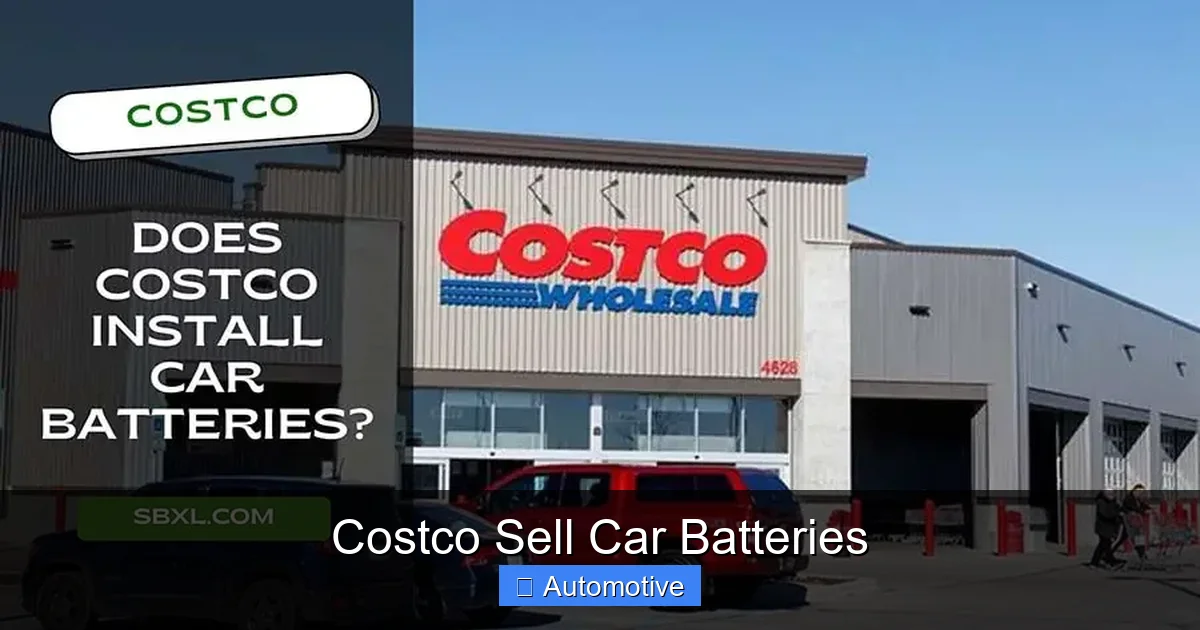 Costco Sell Car Batteries