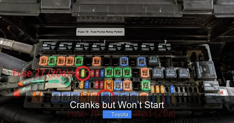 Cranks but Won’t Start