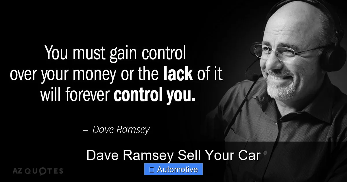 Dave Ramsey Sell Your Car