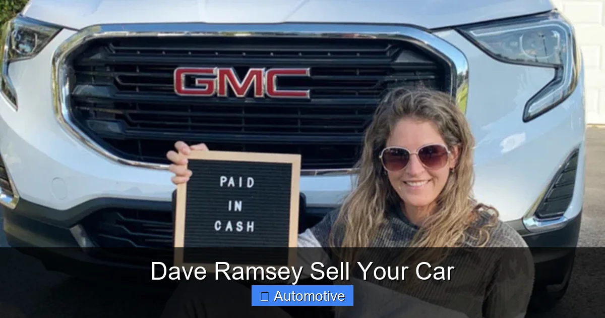 Dave Ramsey Sell Your Car