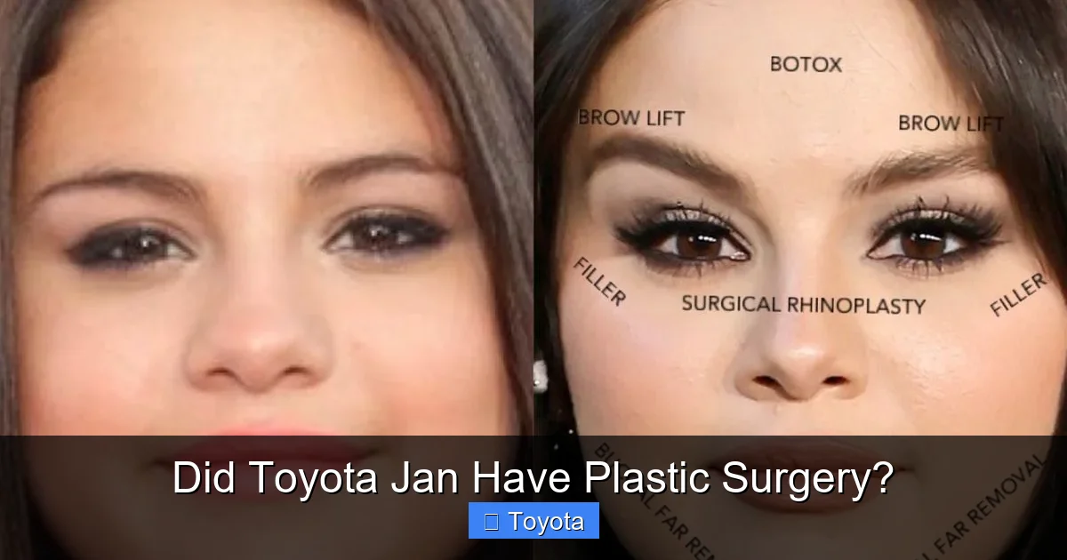 Did Toyota Jan Have Plastic Surgery?
