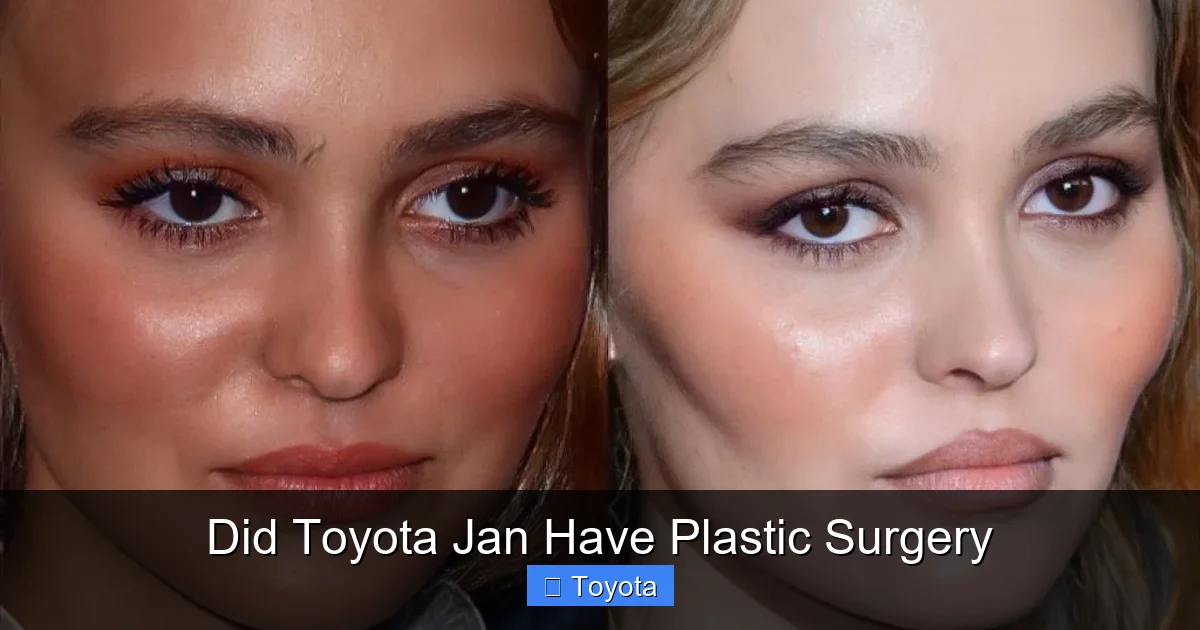 Did Toyota Jan Have Plastic Surgery
