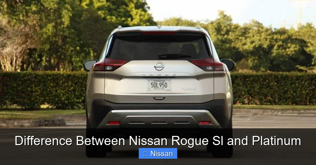 Difference Between Nissan Rogue Sl and Platinum