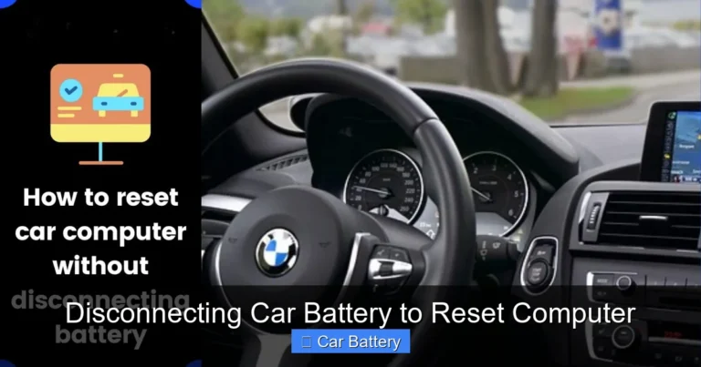 Disconnecting Car Battery to Reset Computer