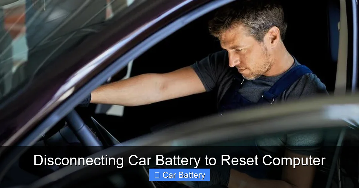 Disconnecting Car Battery to Reset Computer