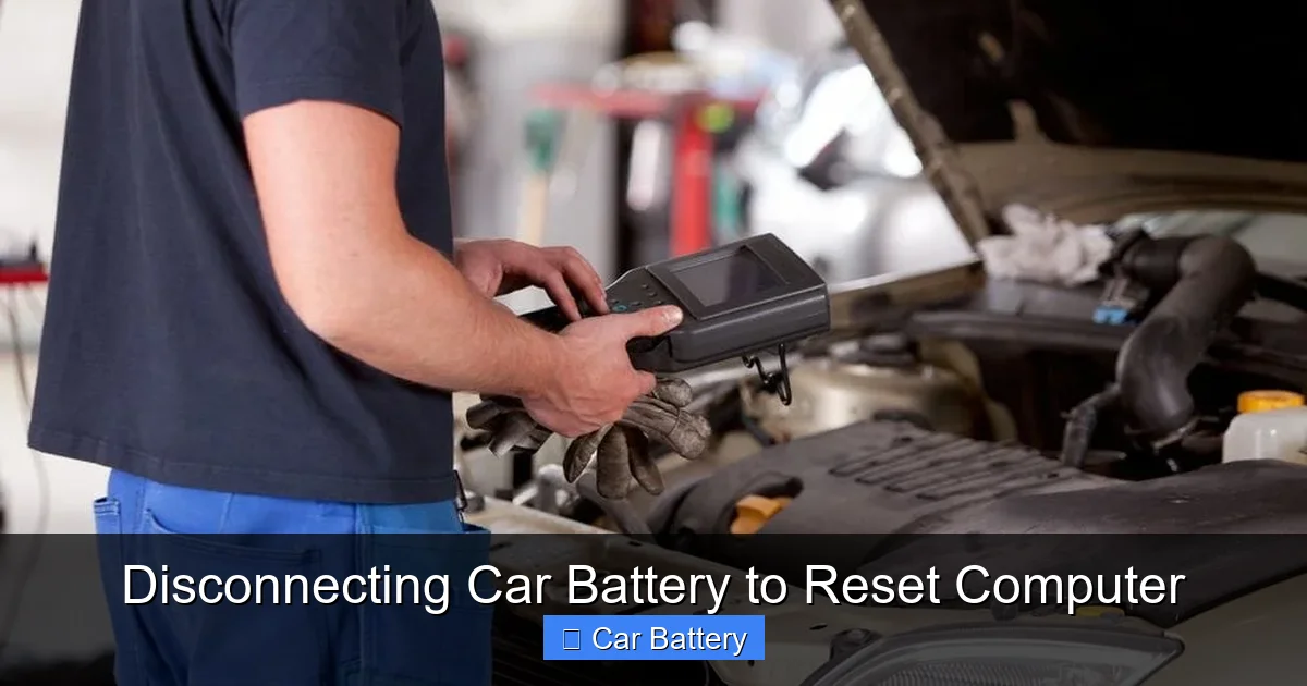 Disconnecting Car Battery to Reset Computer