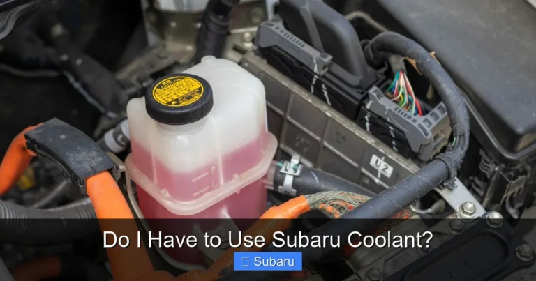 Do I Have to Use Subaru Coolant?