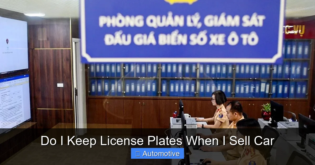 Do I Keep License Plates When I Sell Car