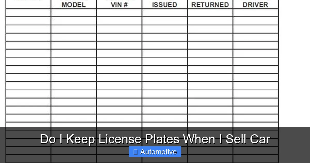 Do I Keep License Plates When I Sell Car
