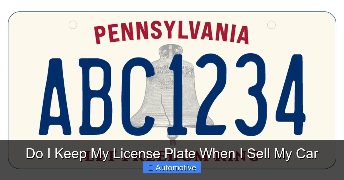 Do I Keep My License Plate When I Sell My Car