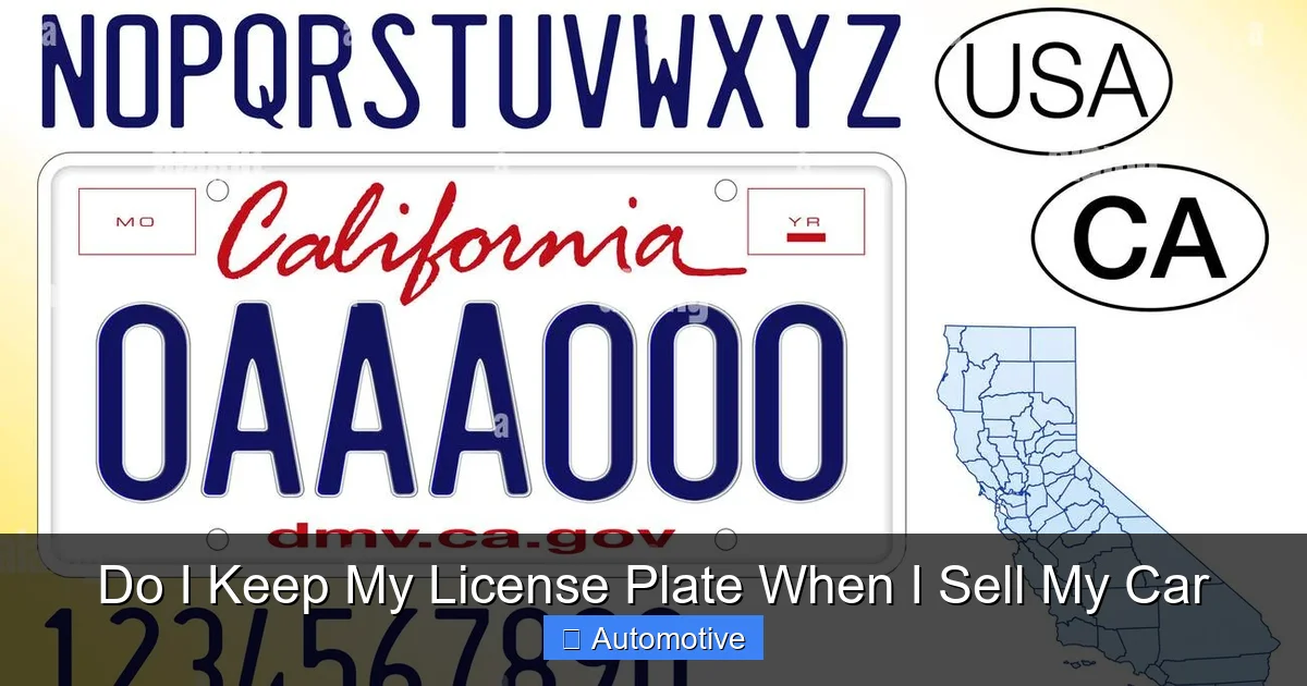 Do I Keep My License Plate When I Sell My Car