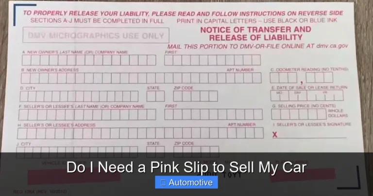 Do I Need a Pink Slip to Sell My Car