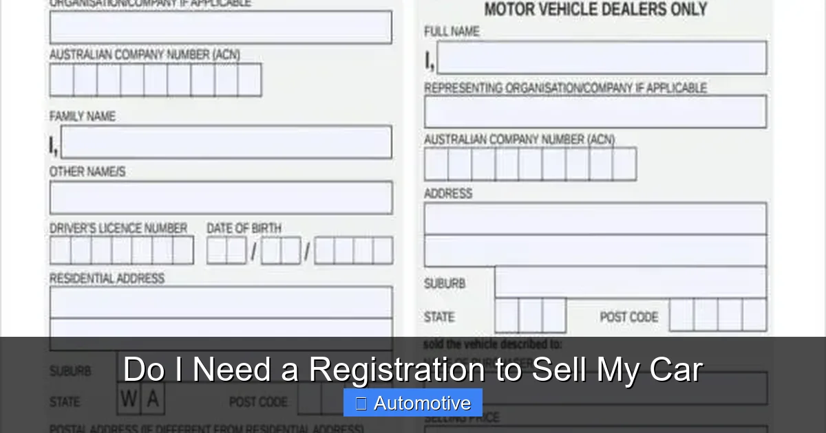 Do I Need a Registration to Sell My Car