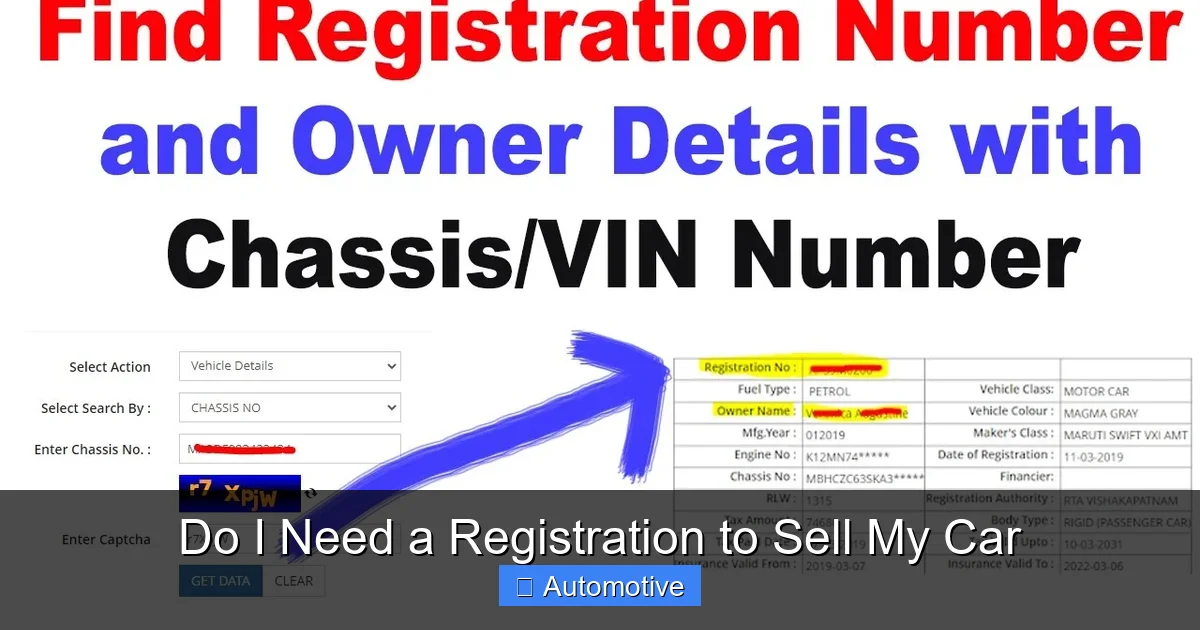 Do I Need a Registration to Sell My Car