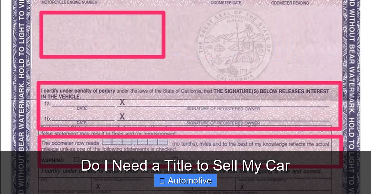 Do I Need a Title to Sell My Car