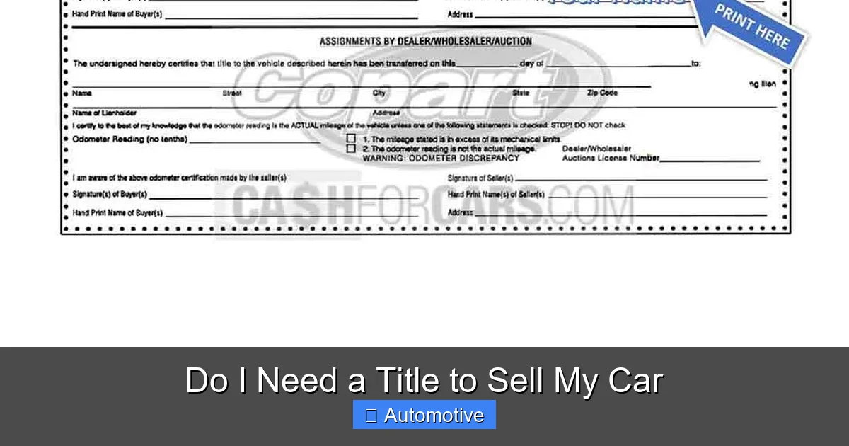 Do I Need a Title to Sell My Car
