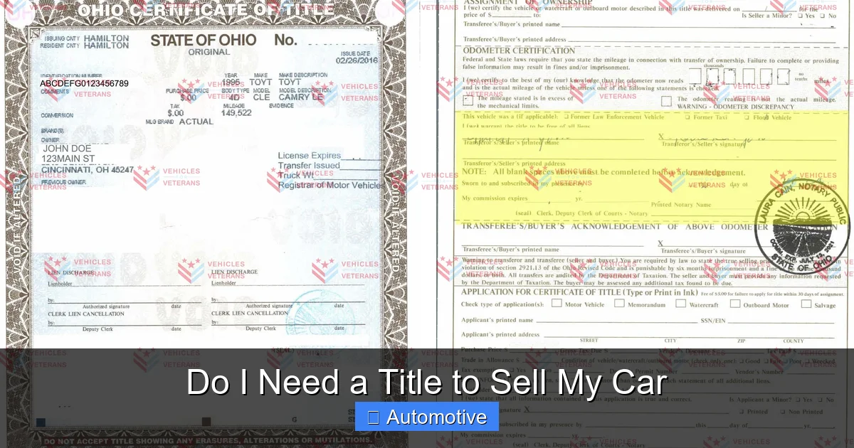 Do I Need a Title to Sell My Car