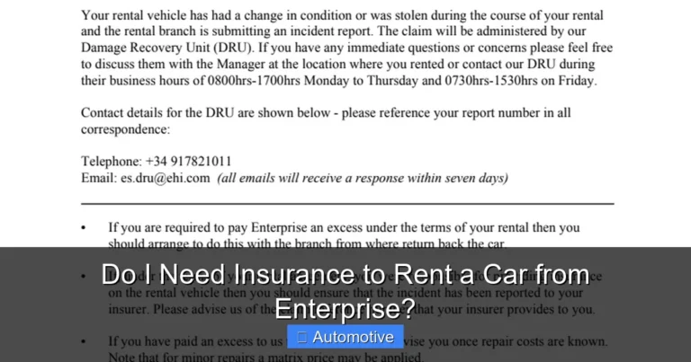 Do I Need Insurance to Rent a Car from Enterprise?