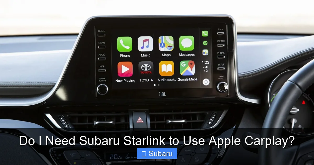 Do I Need Subaru Starlink to Use Apple Carplay?