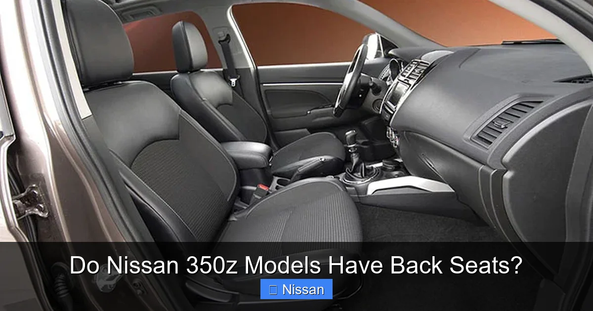 Do Nissan 350z Models Have Back Seats?