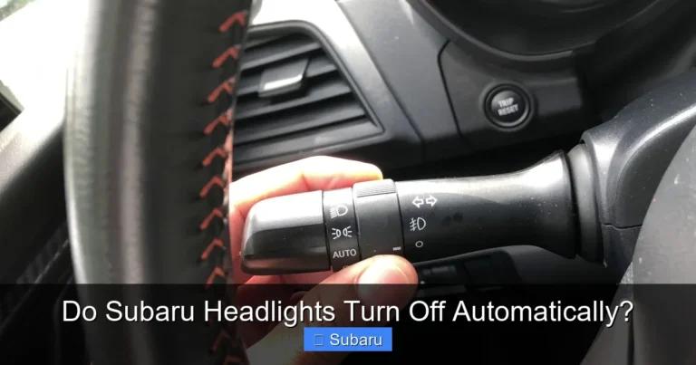 Do Subaru Headlights Turn Off Automatically?