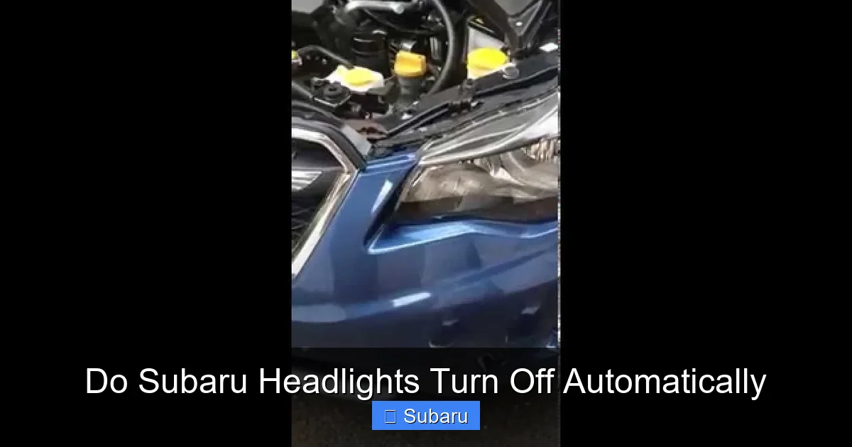 Do Subaru Headlights Turn Off Automatically