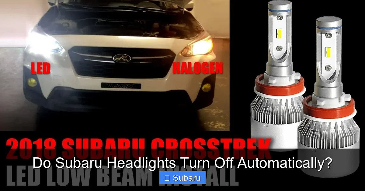 Do Subaru Headlights Turn Off Automatically?