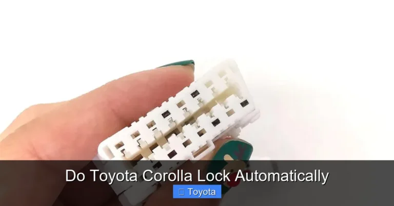 Do Toyota Corolla Lock Automatically