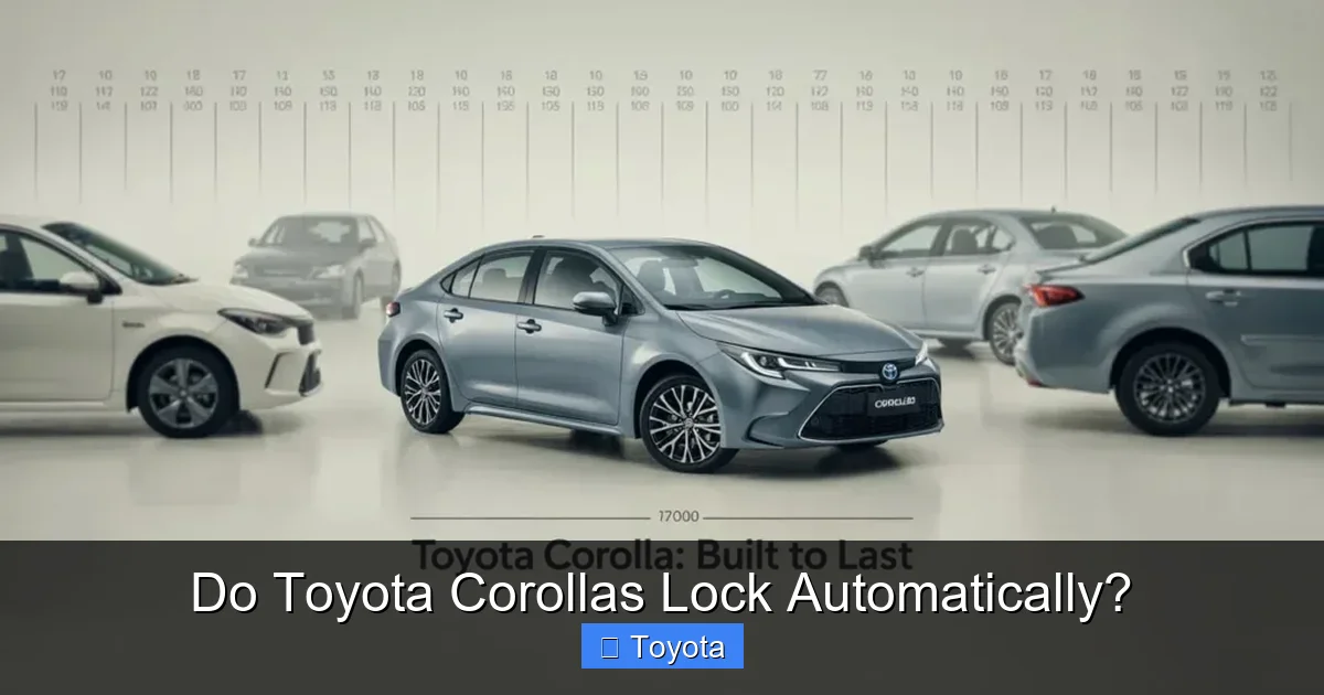 Do Toyota Corollas Lock Automatically?