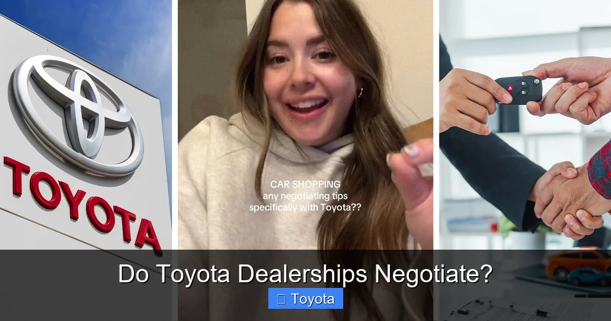 Do Toyota Dealerships Negotiate?