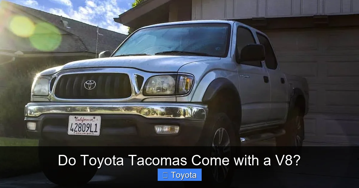 Do Toyota Tacomas Come with a V8?
