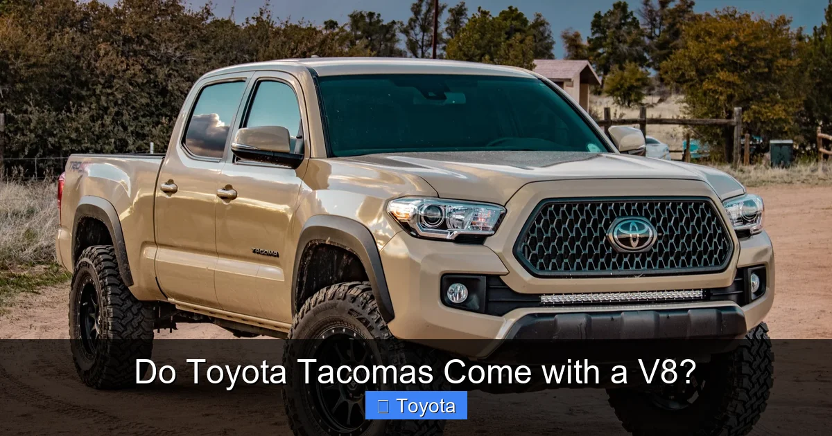 Do Toyota Tacomas Come with a V8?