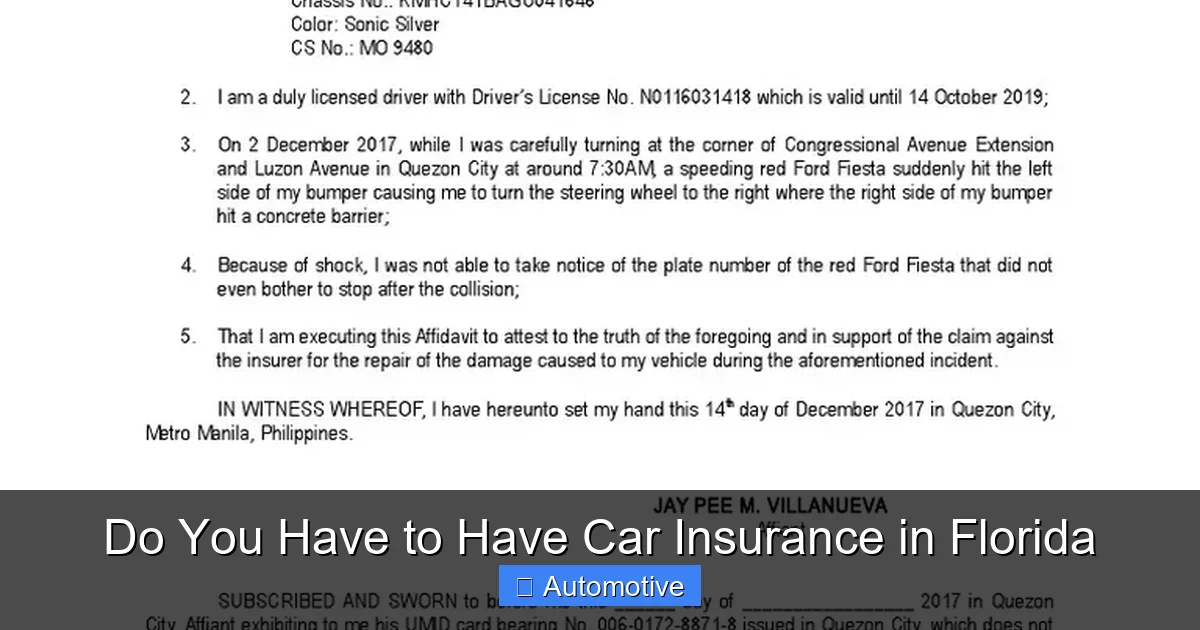 Do You Have to Have Car Insurance in Florida