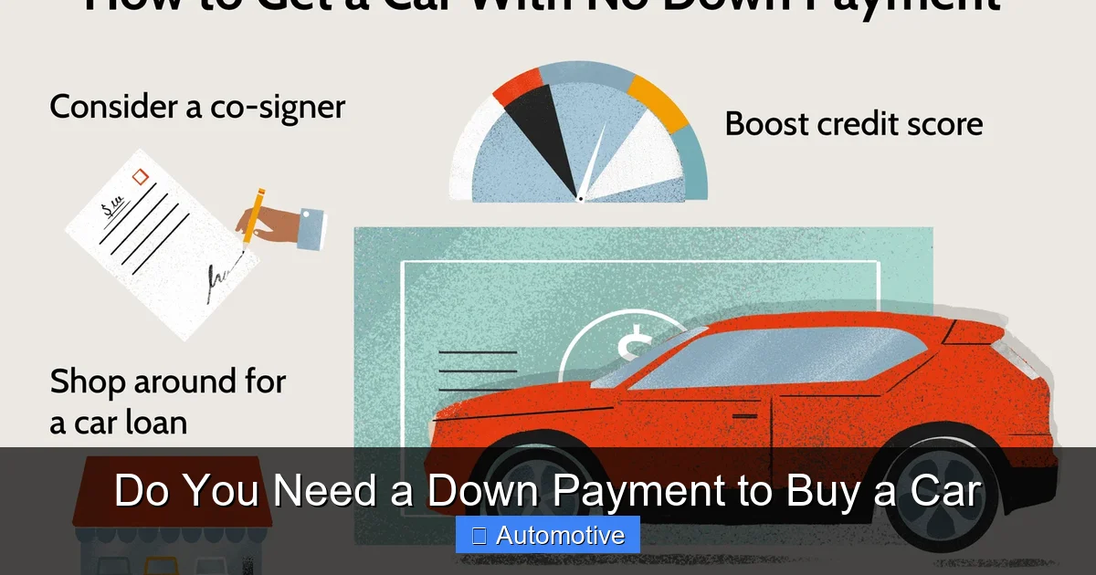 Do You Need a Down Payment to Buy a Car