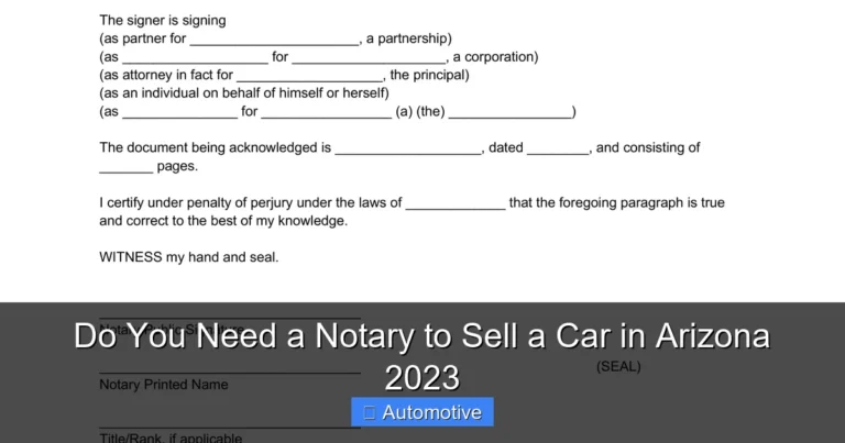 Do You Need a Notary to Sell a Car in Arizona 2023
