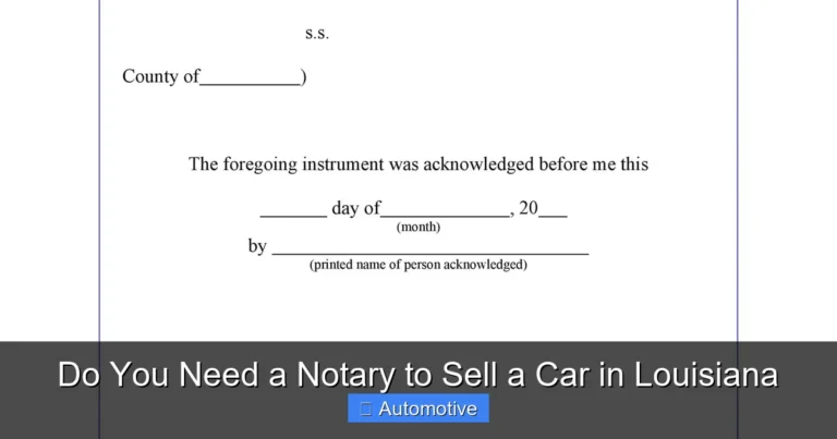 Do You Need a Notary to Sell a Car in Louisiana