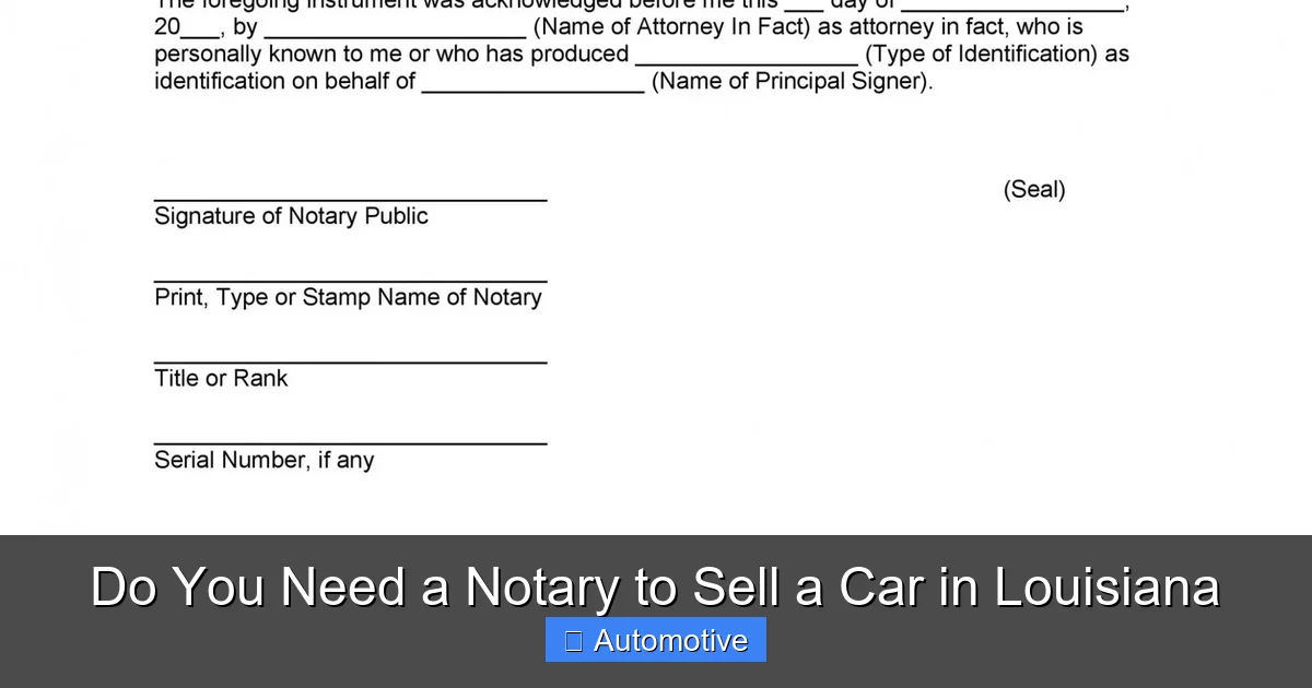 Do You Need a Notary to Sell a Car in Louisiana