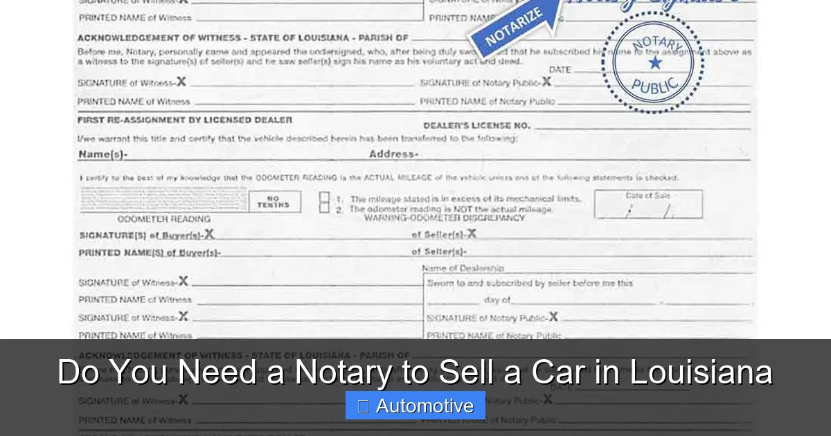 Do You Need a Notary to Sell a Car in Louisiana