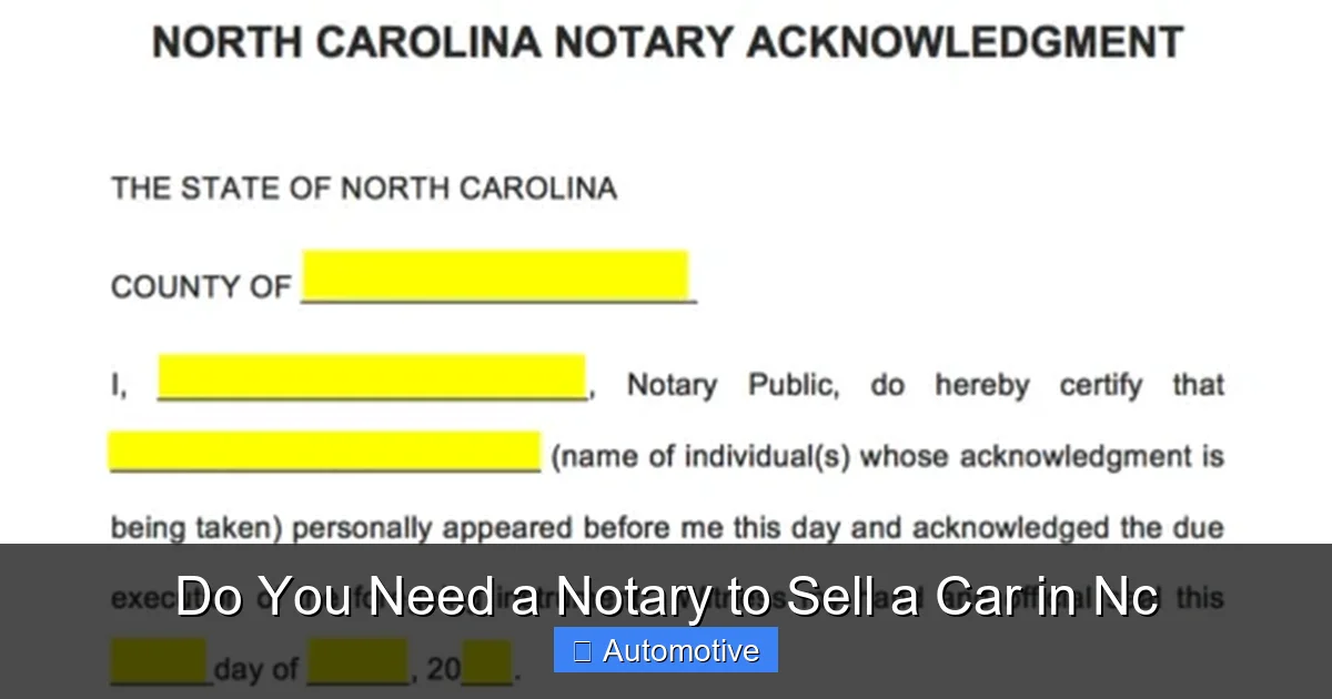 Do You Need a Notary to Sell a Car in Nc