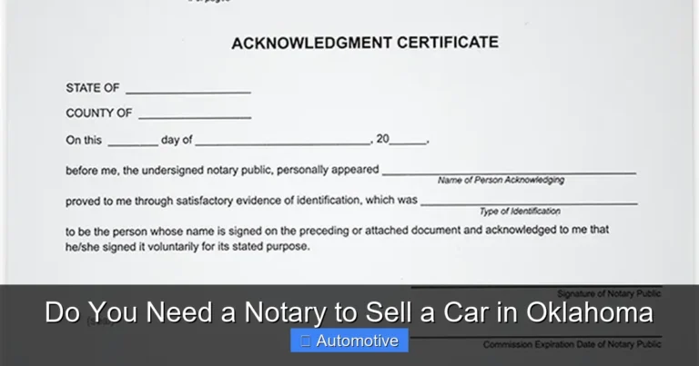 Do You Need a Notary to Sell a Car in Oklahoma