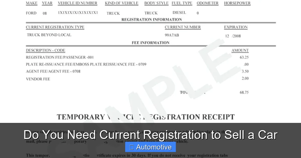 Do You Need Current Registration to Sell a Car