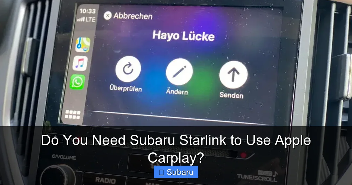 Do You Need Subaru Starlink to Use Apple Carplay?